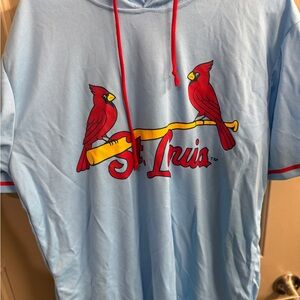 St. Louis Cardinals Light Blue Hooded (Shirt)